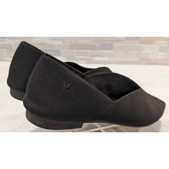 VIVAIA Pointed-Toe V-Cut Flats in Deep Black Size 41 or 9.5-10 - Picture 7 of 14